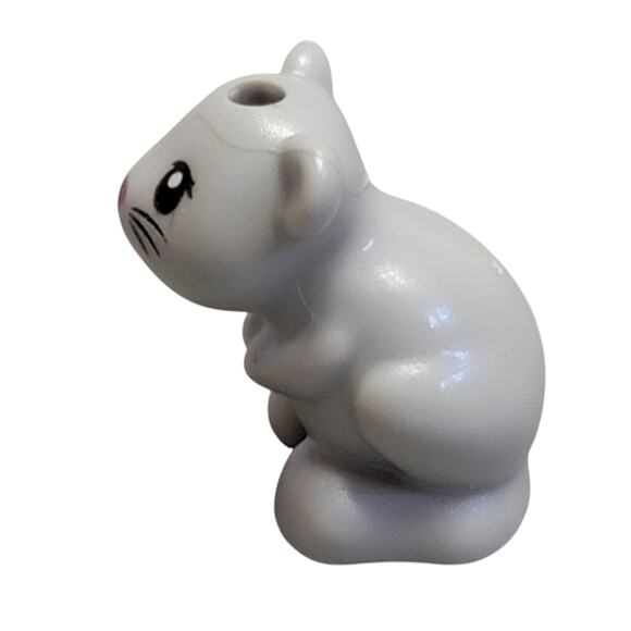 LEGO Molly Hamster Figure‎ Light Gray 24183pb03 Friends Animal Replacement Parts - Picture 2 of 2